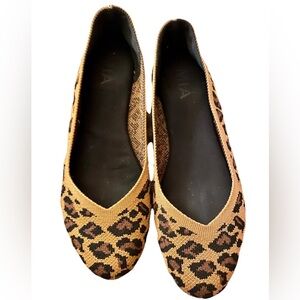 MIA Flats Cushioned Leopard Print Pointed Toe Ballet Flats Women Size - 6.5